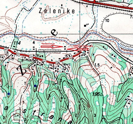 Карта Зеока из 1968. године