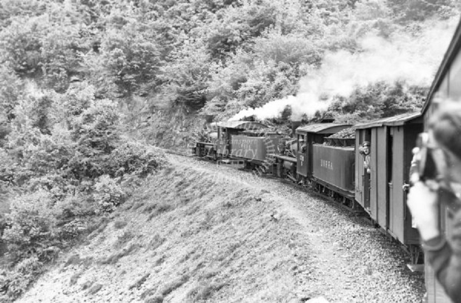 UNRRA 0-8-0 34 + 6 at Between Sanica Doniza and Srnetica in 1966.jpg