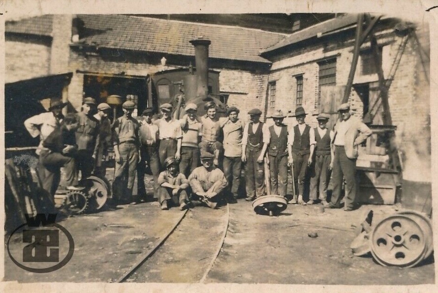 Railroad Workers, Steam Locomotive Train Mechanics Serbia Railway old photo.jpg