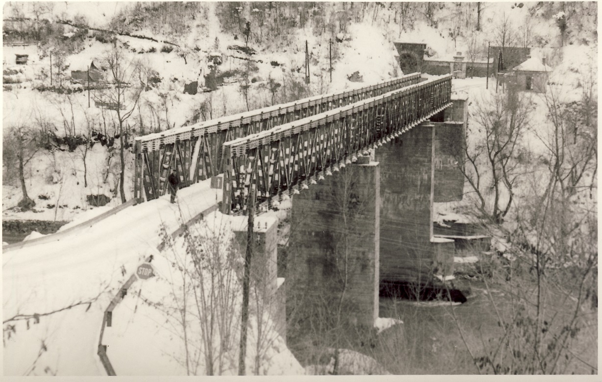 Železnički most preko Drine kod Medjedje, posle ukidanja Ćire 1974. g..jpg