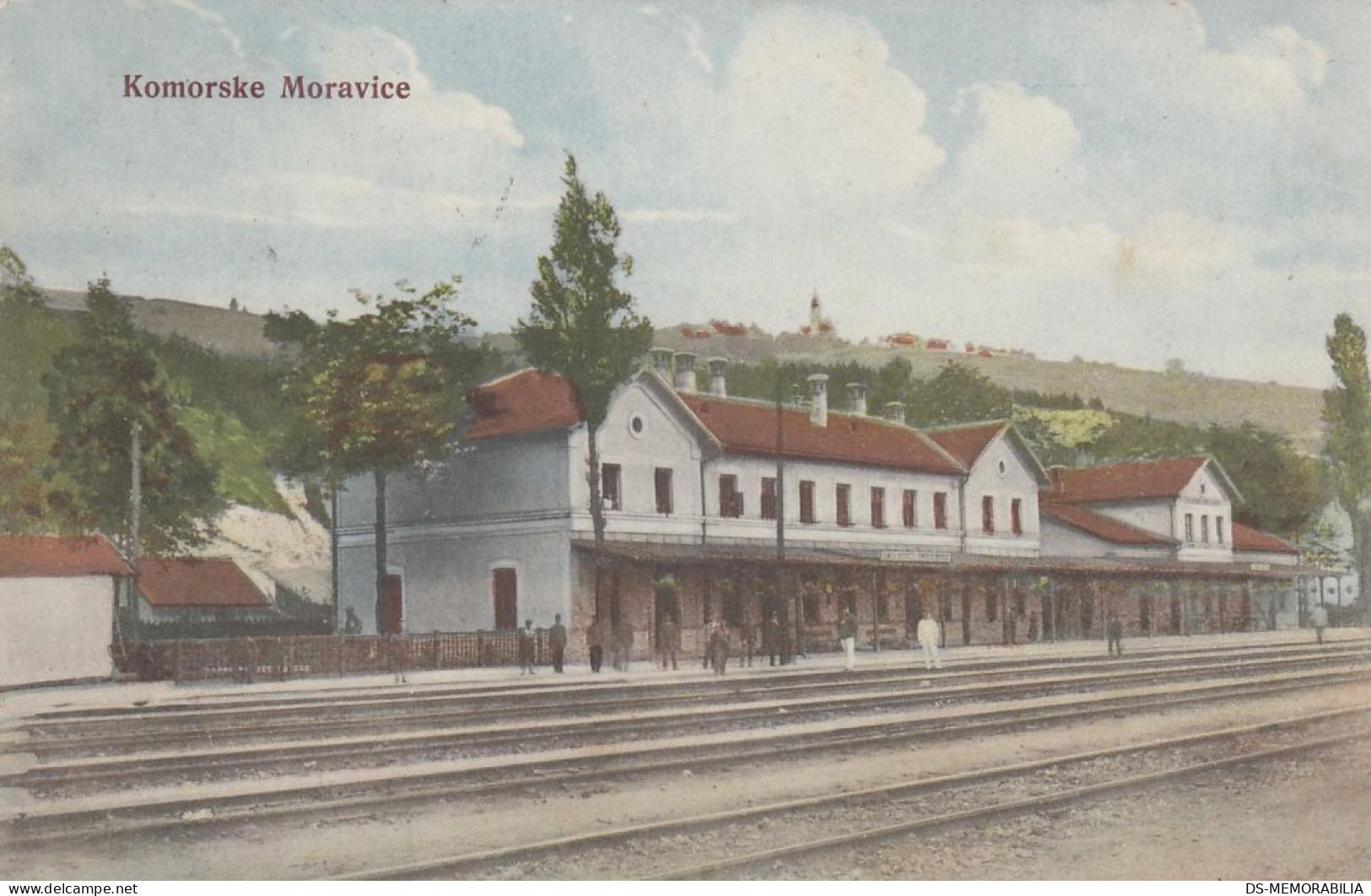 622_001 Komorske Moravice - Railway train station , Bahnhof 1914.jpg