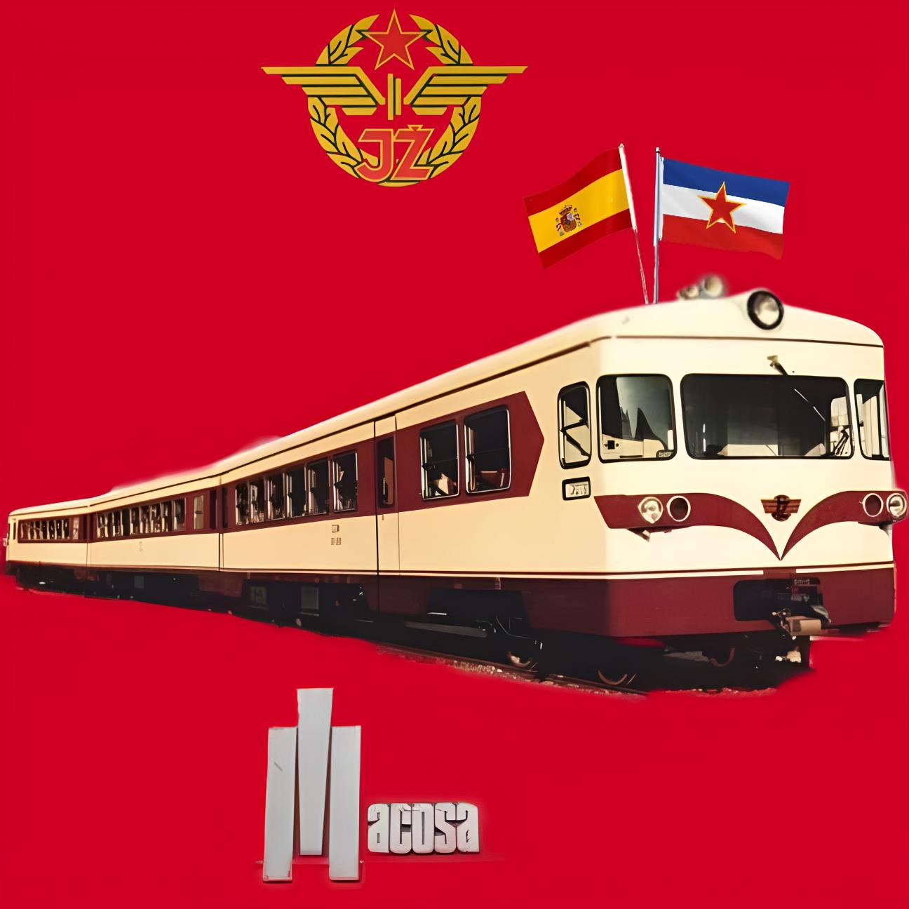 Macosa: JŽ 712 (ŽTO Skopje)<br />Godina proizvodnje: 1973 - 1980. (fabrika &quot;Macosa&quot; - Barcelona)<br />fabrika &quot;Đuro Đaković&quot; - Slavonski Brod, sa licencom španske &quot;Macose&quot; : 1981 - 1986 godine.<br />Isporučene: 20 putničkih garnitura, za potrebe ŽTO Skopje